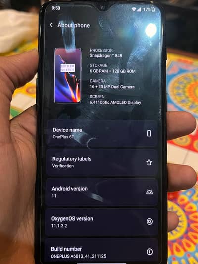 Official Pta Approved One Plus 6t. . . .
