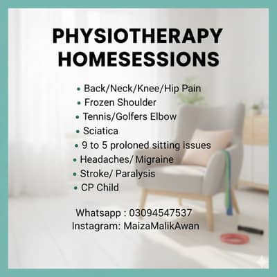 HomeSessions Physiotherapy  | Back/knee/neck/shoulder Pains