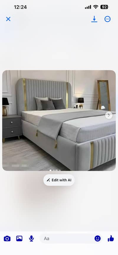 King Size Bed | Bed Dressing Side Table | Wooden Furniture For Sale