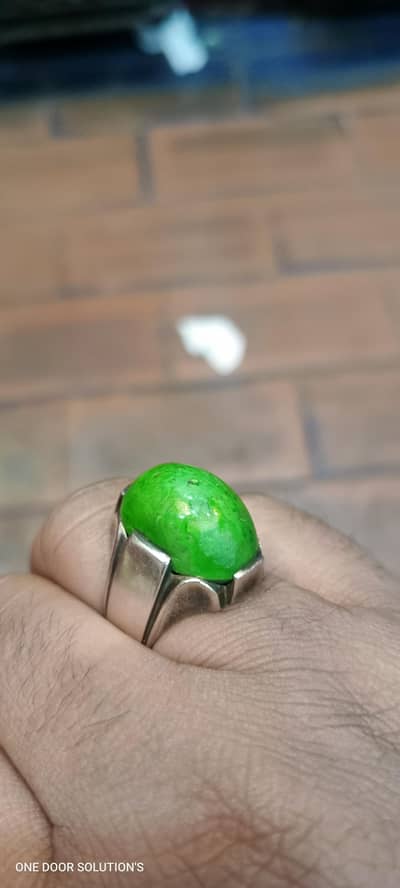 original hussaini feroza with italian silver ring