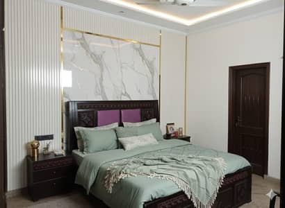 Double bed with side tables