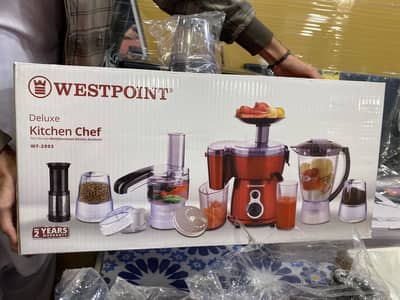 Westpoint Kitchen Chef Food Processor | Multiple Attachments | Box pck