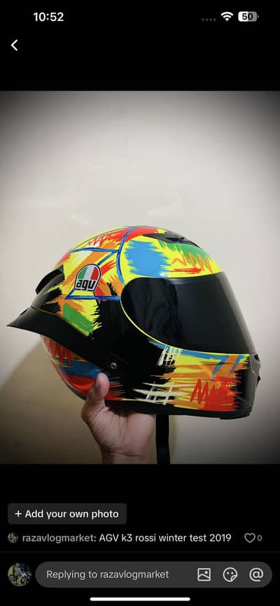 AGV k3 Rossi Winter Test 2019 Replica