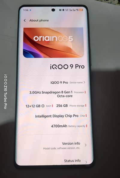 vivo IQOO 9PRO | | 12gb/256gb ||official pta ||with 2 covers