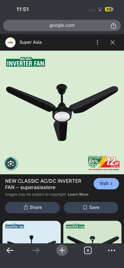 Super Asia inverter fan