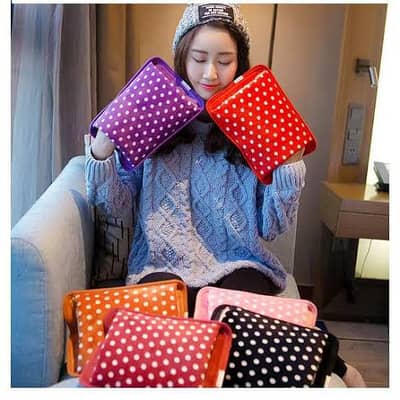 Electric Hot Water Bottle Heat Pad For Pain Relief - Multicolour