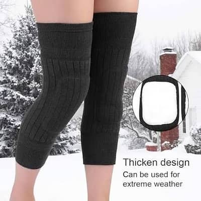 Winter Wool Knee Warmers High Warm Leg Sleeves for Men and Women