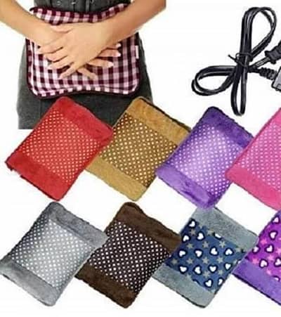 Electric Hot Water Bottle Heat Pad For Pain Relief - Multicolour