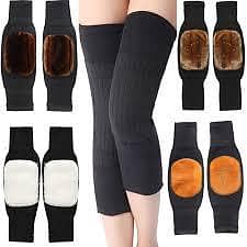Winter Wool Knee Warmers High Warm Leg Sleeves for Men and Women