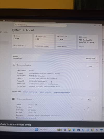 I5 13th generation processor rtx 3060 ti graphics card 8gb