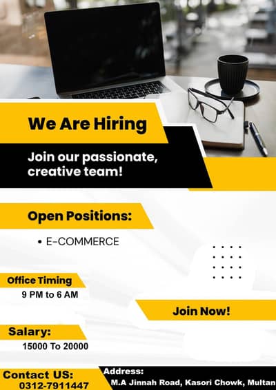 JOB OFFER FOR E COMMERCE