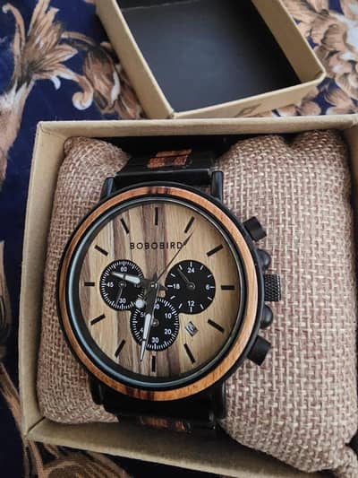 BOBO BIRD Original Wooden Chronograph Watch for Sale