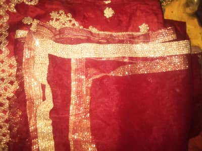 Beautiful ghera frok with dopta and shlwar