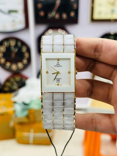 Fitron Ceramic watch And Steel New Model Sapphire Glass