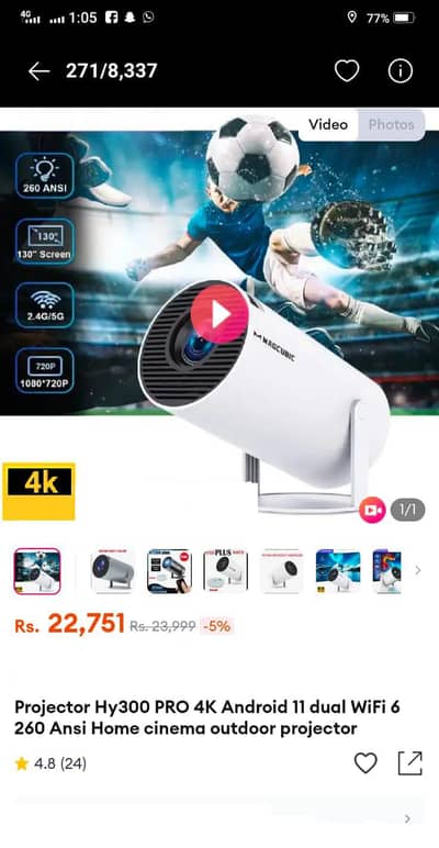 magcubic original projector Hy 300 pro (4k)  for sale