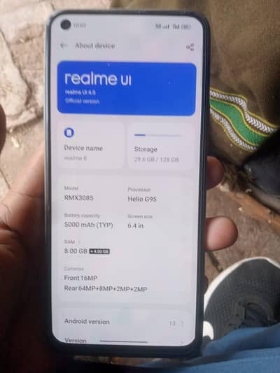 realme 8 8,128gb pta sath charger ha  original pannel all ok
