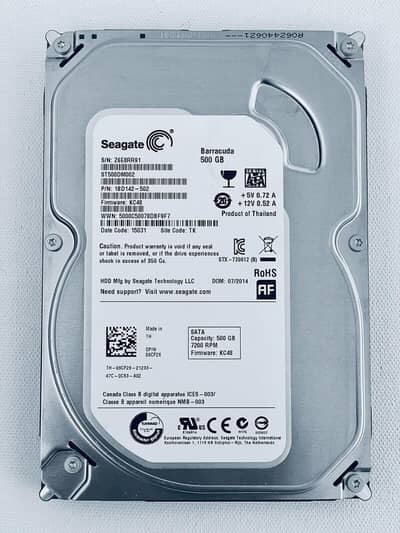 Seagate 500GB Hard Disk – Used – 100% Working