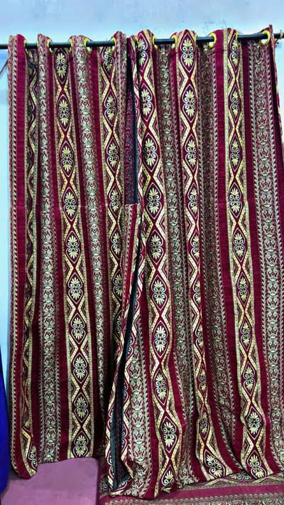 4 High quality banarsi curtains full length