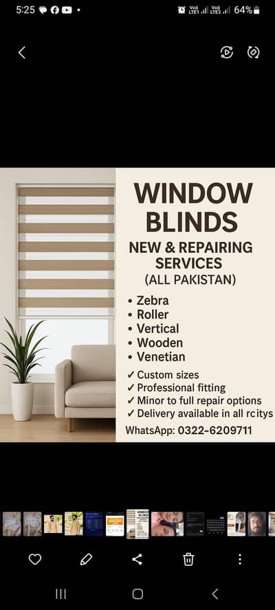 Blinds Repairing & New Blinds Available | Karachi