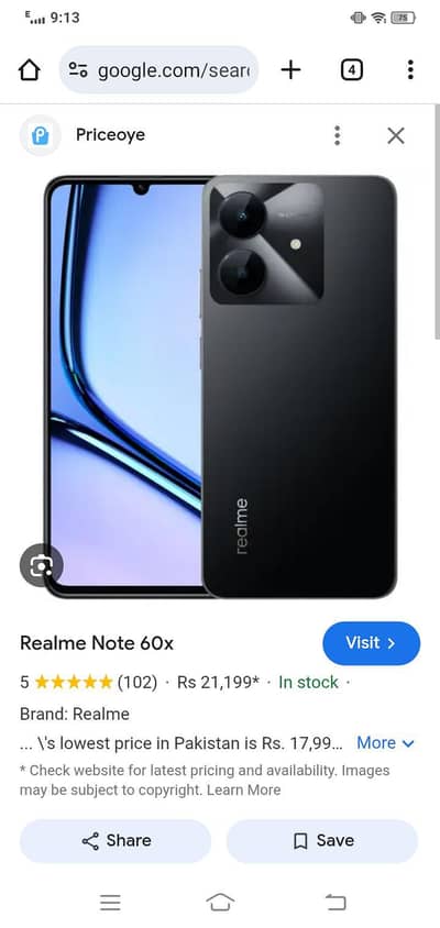realme note 60x for sale