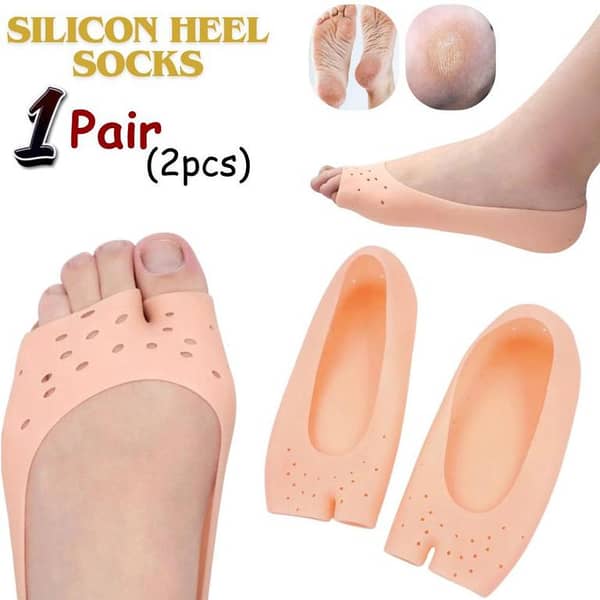 Soft Silicone Moisturizing Gel Socks For Foot Care Protector Relieve Dry Cracked Peeling Heels Shoes Skin Care Insole