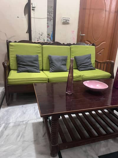 Five seater wooden sofa set
