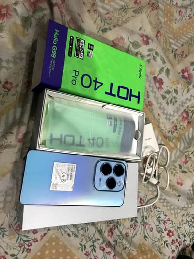 Infinix hot 40pro 16+256 with box condition 10/9