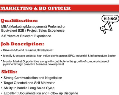MARKETING & BD OFFICER