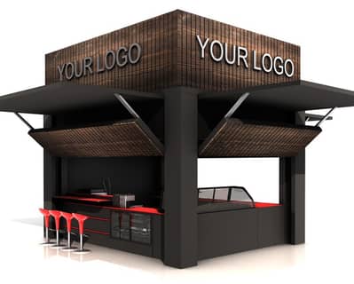 Custom food carts & counters for fast food, pizza, coffee shops & more