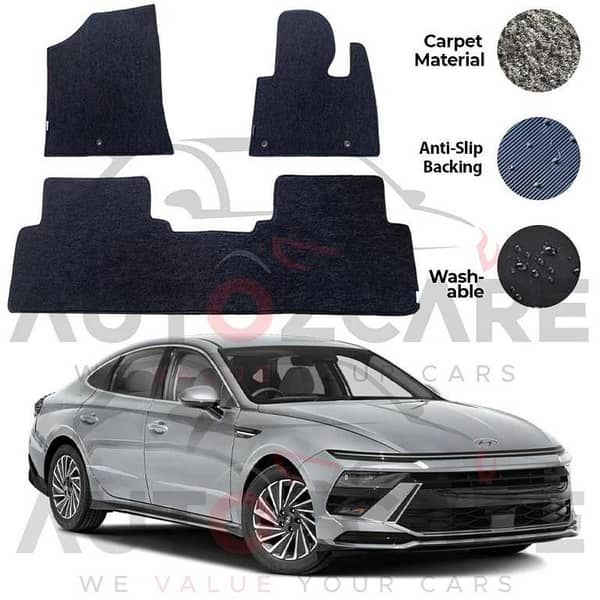 Hyundai Sonata Fitting Carpet Floor Mat 3PCS - Model 2025