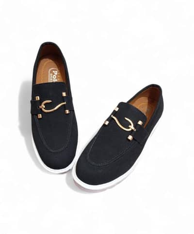 black casual loafer shoes for men