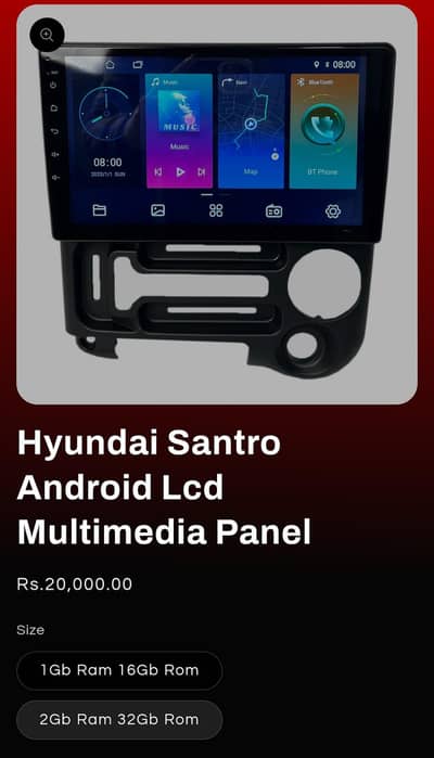 LCD penal for santro with cover.