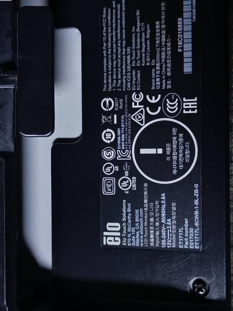 Elo 17" Touch screen led 3