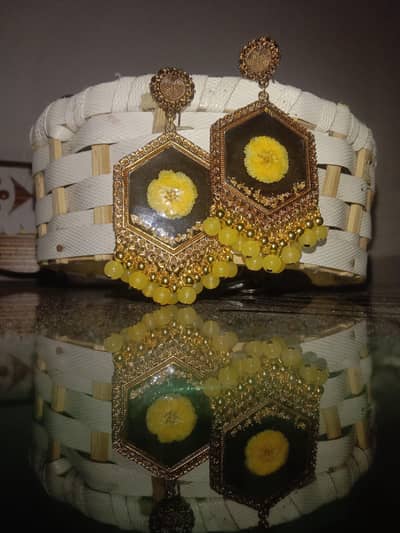 resin earrings, jhumka