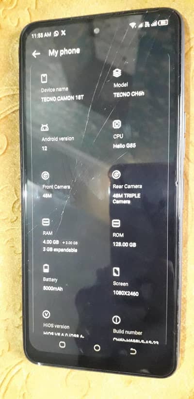 Tecno Camon 18T With Only Box