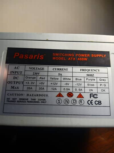 pasaris 400watt power supply