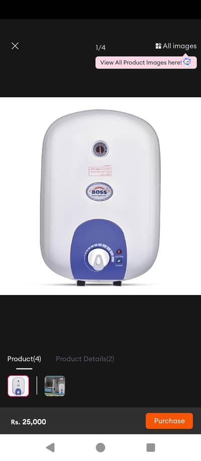 boss electric geysers