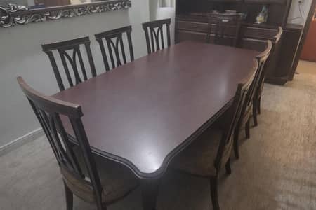8 seater  dining table set 10/10 real wood