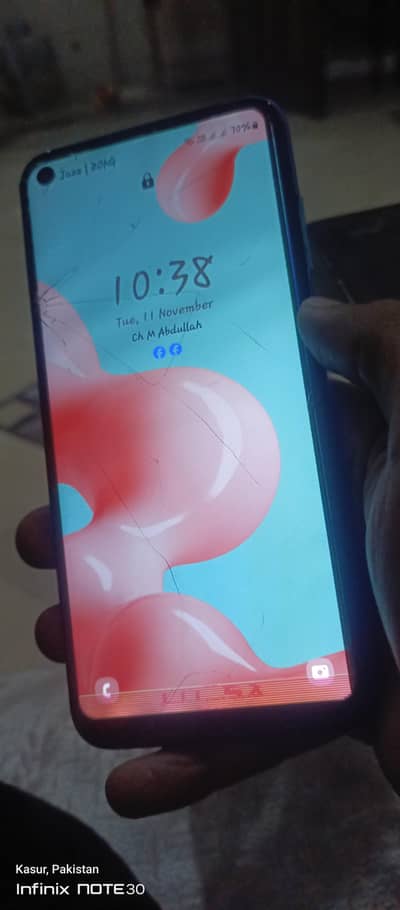 samaung A11 with c type cable