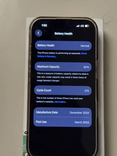 Urgent sale Iphone 16 pro 256Gb PTA Approved!