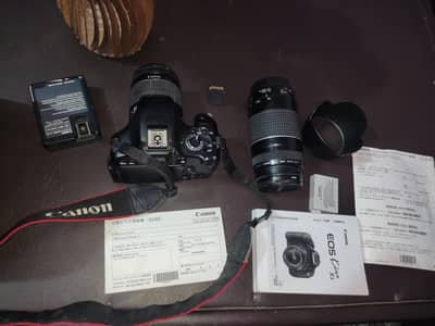 Canon kixx x5 600D DSLR with 2 lenses
