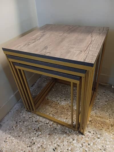 3 set steel coffee tables