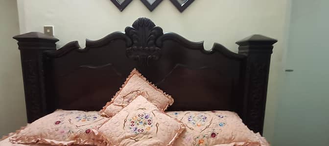 Double Bed with side Tables and Dressing Table