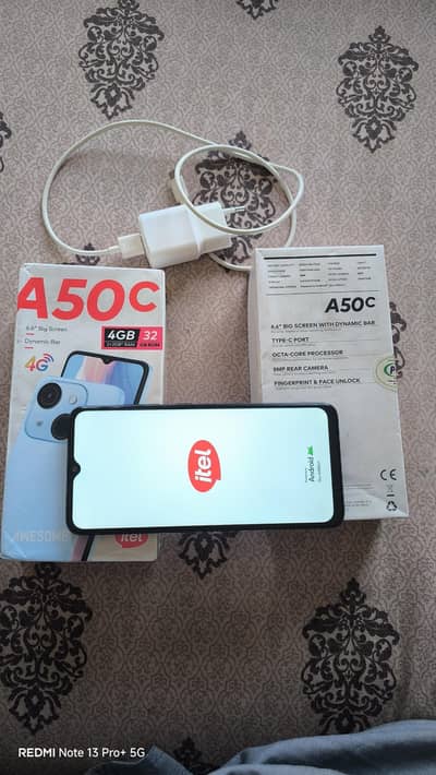 Itel A50c 2/32 box and charger
