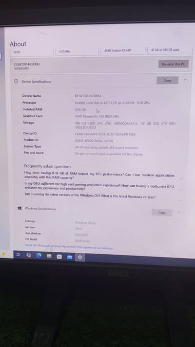 Title: Core i5 4th Gen Desktop | 8GB RAM | SSD + HDD