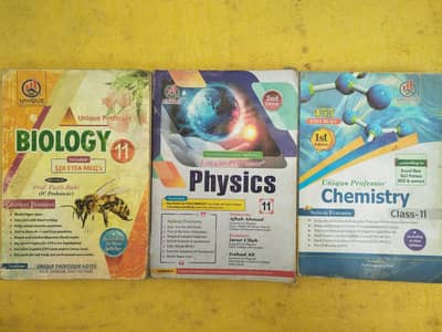 11th Class Unique professor notes, physics, biology and chemistry.