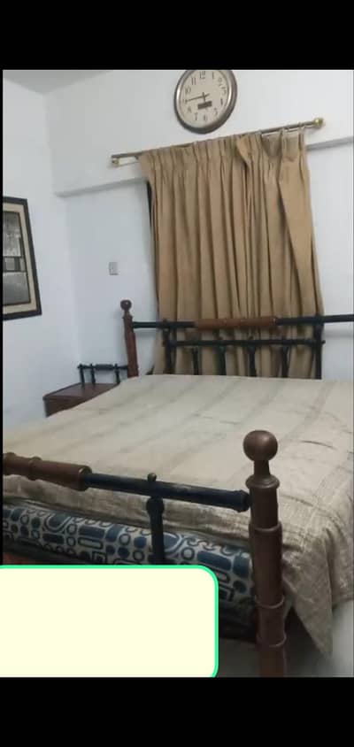 Iron rid bedroom set (bed+mattress + 2 side tables)