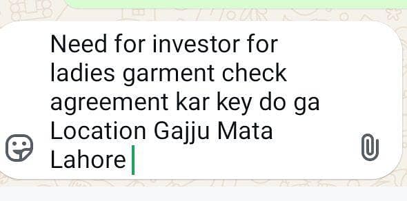 investor ki zarorat 2 lahk tak acha profit do ga
