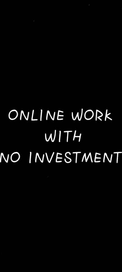 free work with no investment and you can do it easily