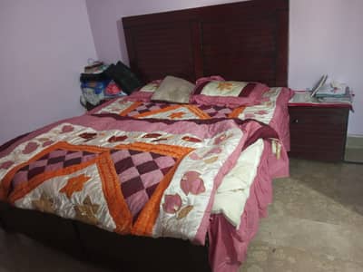 Bed, dressing, sofa and chairs